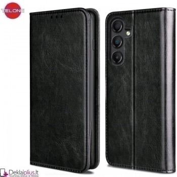 Telone grynos odos dėklas - juodas (Samsung A54 5G)